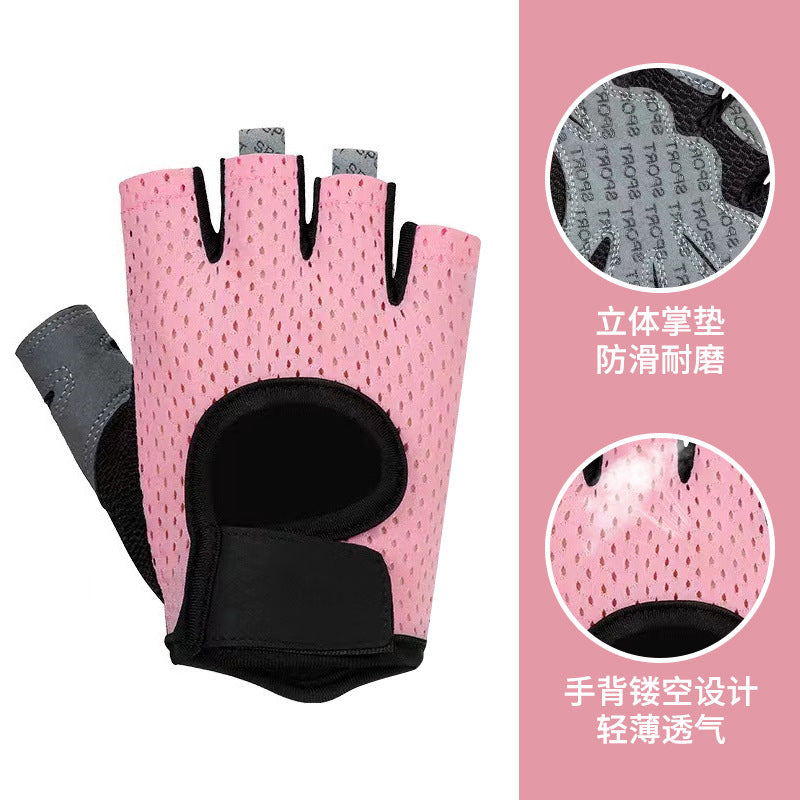 Wristband Fitness Gloves with Extended Wrist Straps, Non-Slip Breathable Palm Pads, Wear-Resistant Equipment for Training, Hiking, and Outdoor Activities