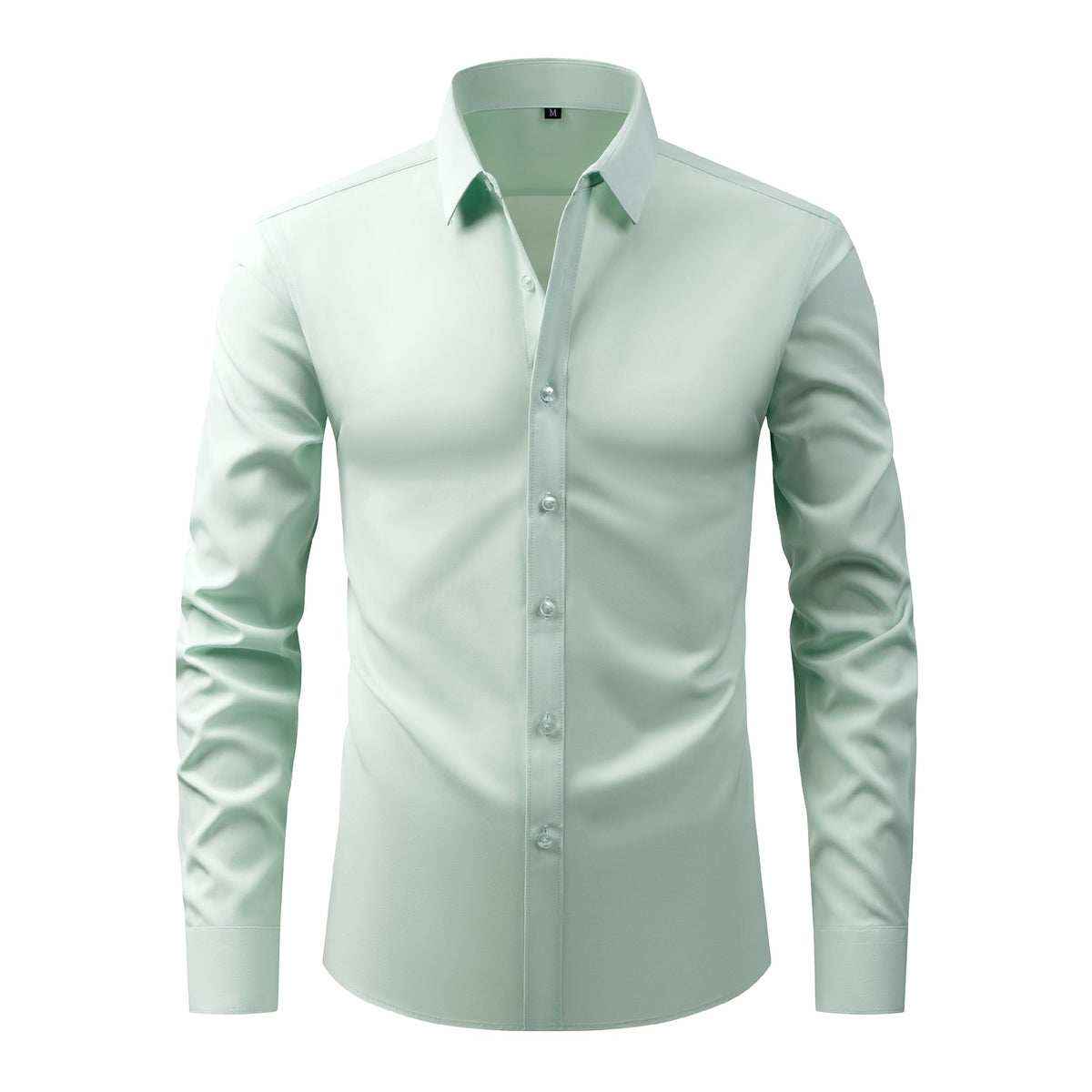 Cross-Border Four-Way Stretch Shirt Men's Shirt Wrinkle-Free and Anti-Wrinkle Amazon Export Thin Cardigan Long-Sleeved Shirt for Men