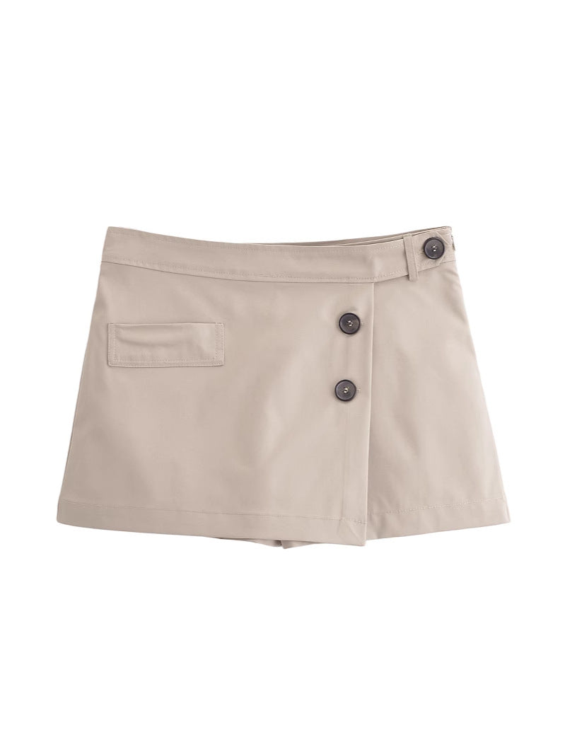 Cross-border Amazon Explosions Wholesale Spring New Lapel Single-breasted Sleeveless Trip Belt Short Top Short Culottes