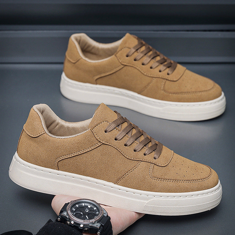 Men's autumn and winter casual shoes retro sneakers Four Seasons single shoes men's leather shoes outdoor hiking fashion trendy men's shoes
