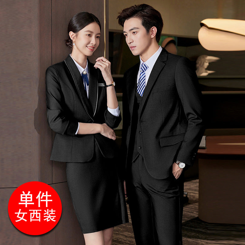 Professional Vest Suit Suit Female Property Jewelry Hotel Ktv Front Desk Receptionist Beautician Work Clothes