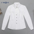 Summer New Women's Long-Sleeved Women's Shirts, Feminine Work Clothing, Slim Fashion Chiffon Shirts, Tops, Professional Wear