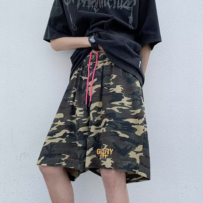 Boys Summer New Shorts Camouflage Design Loose Straight Casual Sports Pants Personality Niche Fashion