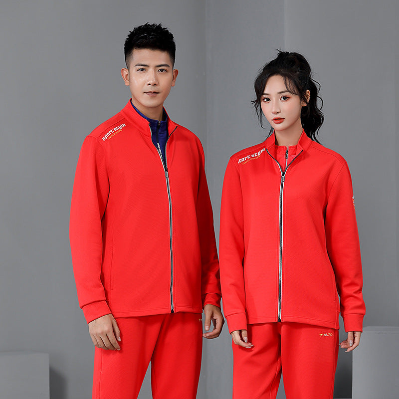 New Badminton Uniform Jacket Black and White Suit Men's and Women's Long-Sleeved Volleyball Uniform Table Tennis Uniform Competition Training Uniform