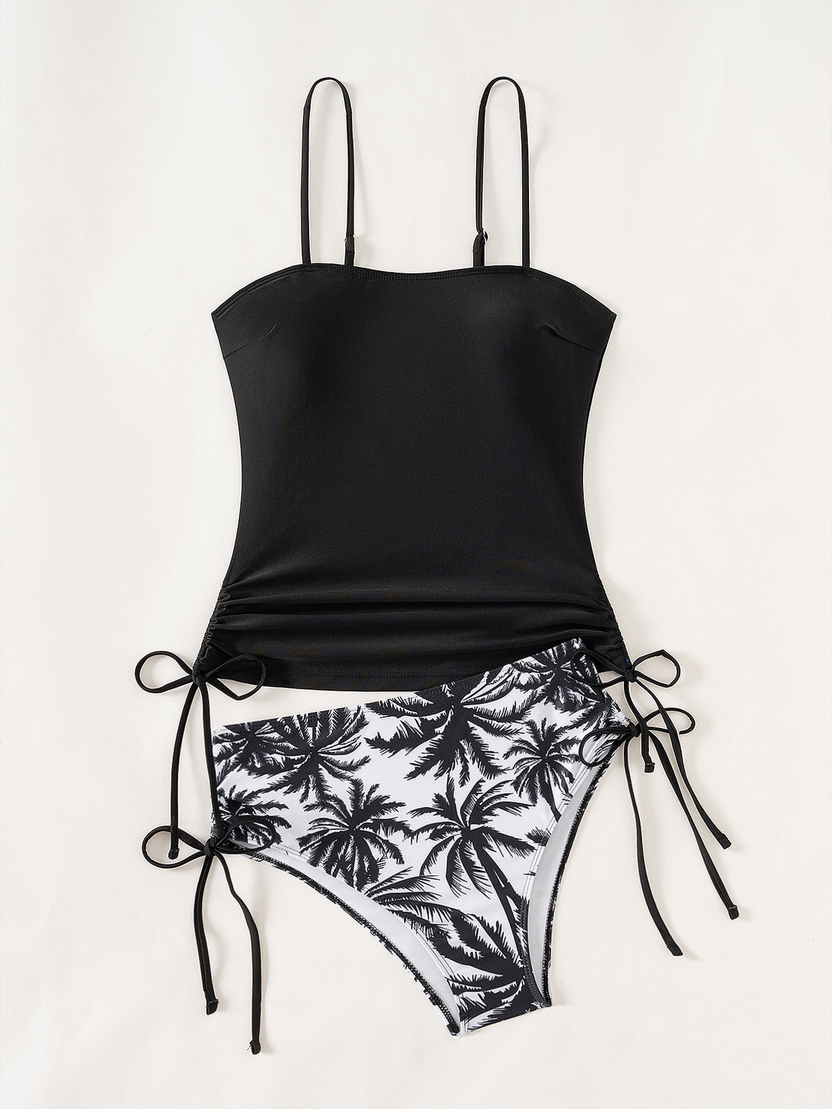 Billion Swimming 2024 New European and American Swimwear Printed High Elasticity Conservative Split Women's plus size Swimsuit Tankini