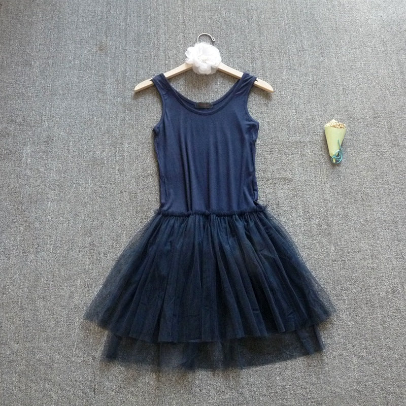 Short Mesh Tutu Skirt with Slip Skirt Stitching Modal Base Skirt with Slip Lace Autumn and Winter Inner Dress