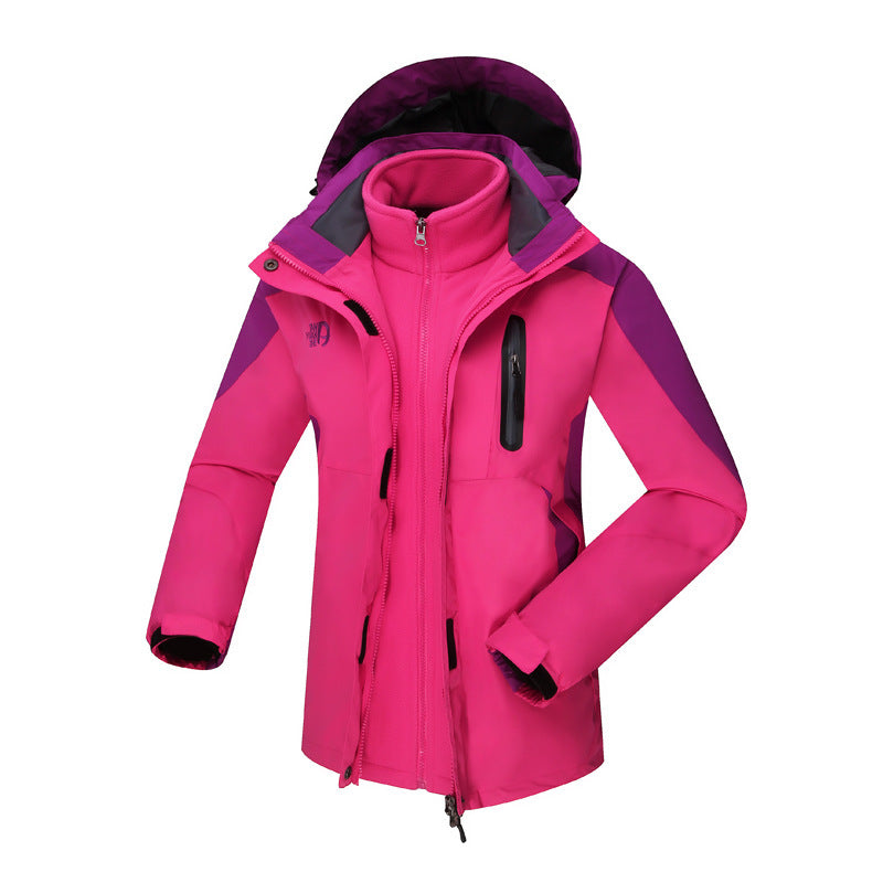 Xizang charge clothing three-in-one two-piece women's men's charge clothing outdoor leisure travel mountaineering clothing manufacturers
