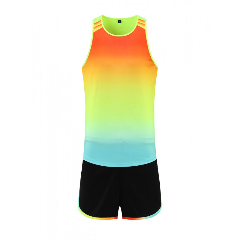 Track and Field Clothing Customized Sports Student Sprint Competition Training Clothing Printed with Logo Marathon Running Vest Sportswear Printed Number