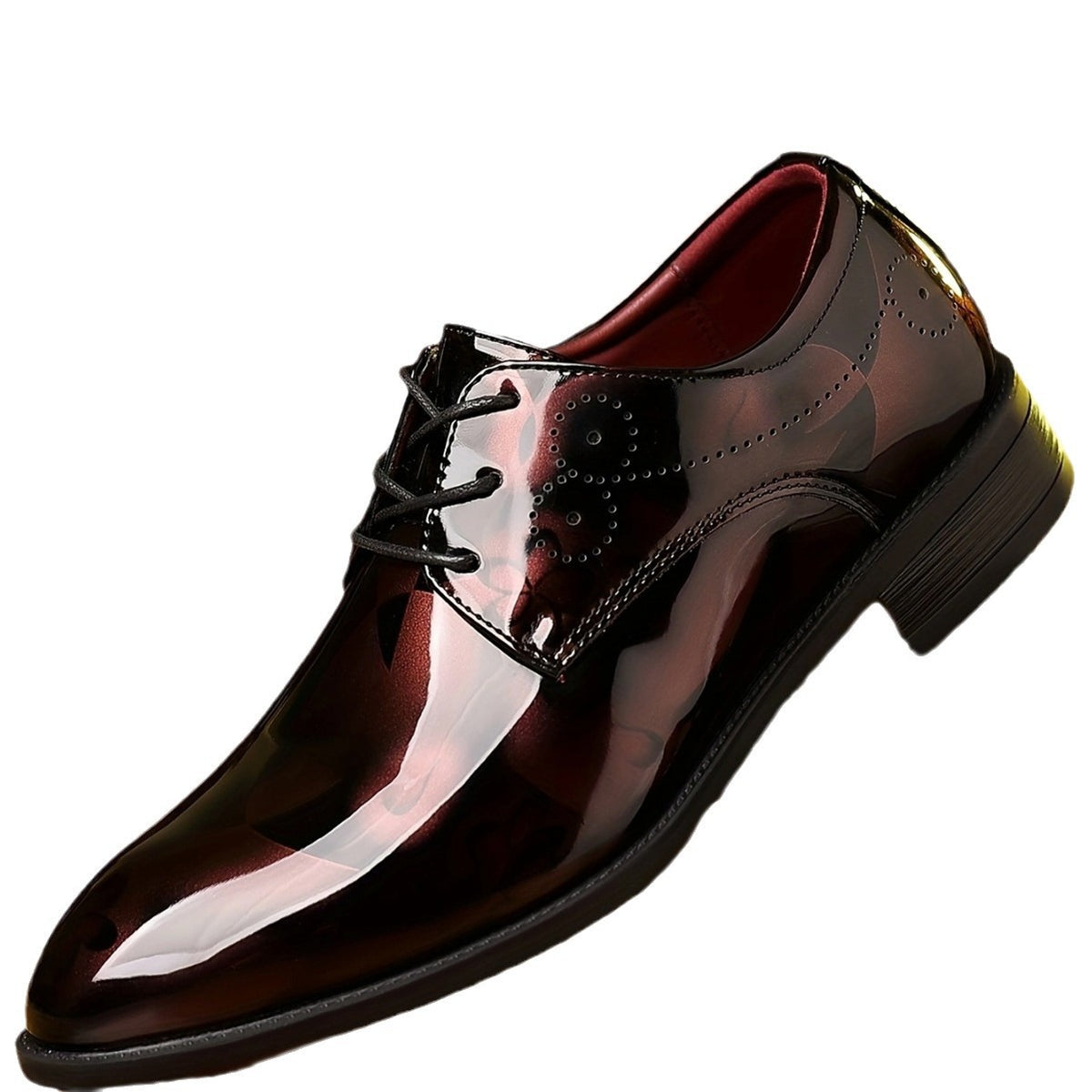 Men's Pointed Business Dress Shoes Fashion and Trendy Casual Leather Shoes New Arrival Shine-faced Wear-resistant All-match Low-top Men's Shoes