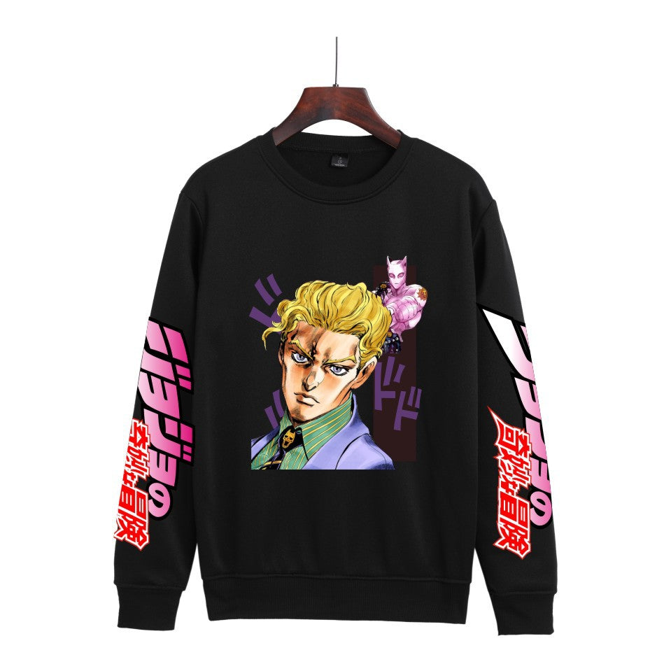 Cross-border Hot Hoodie JOJO's Wonderful Adventure Popular Printing Casual Men's and Women's Round Neck Sweater Autumn and Winter Fashion Spot