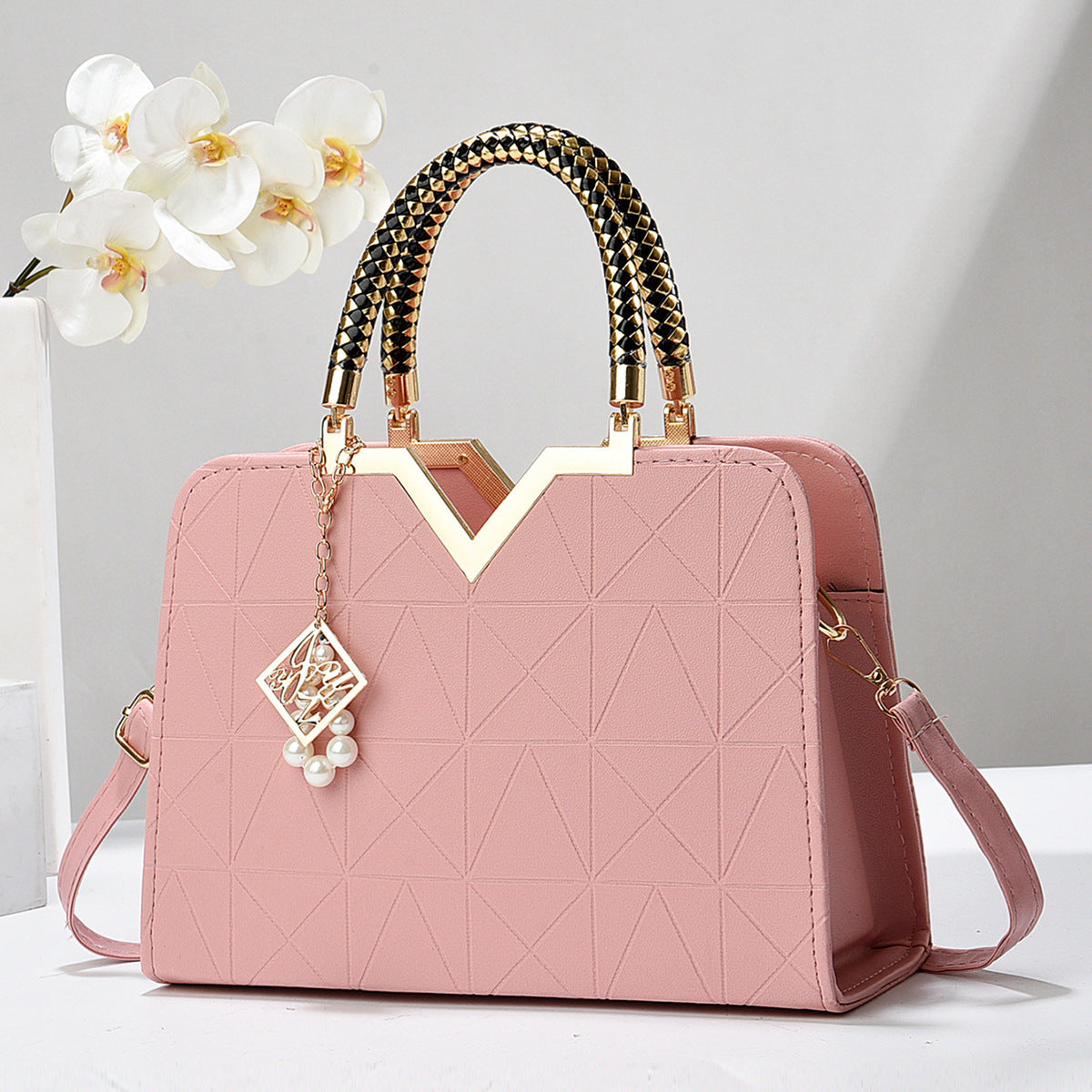 Cross-border ladies handbag trendy fashion shoulder bag simple messenger bag large capacity square bag wholesale bride bag