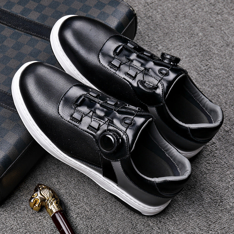 New golf men's sneakers leather knob lazy slip-on men's casual shoes breathable lightweight sneaker men's