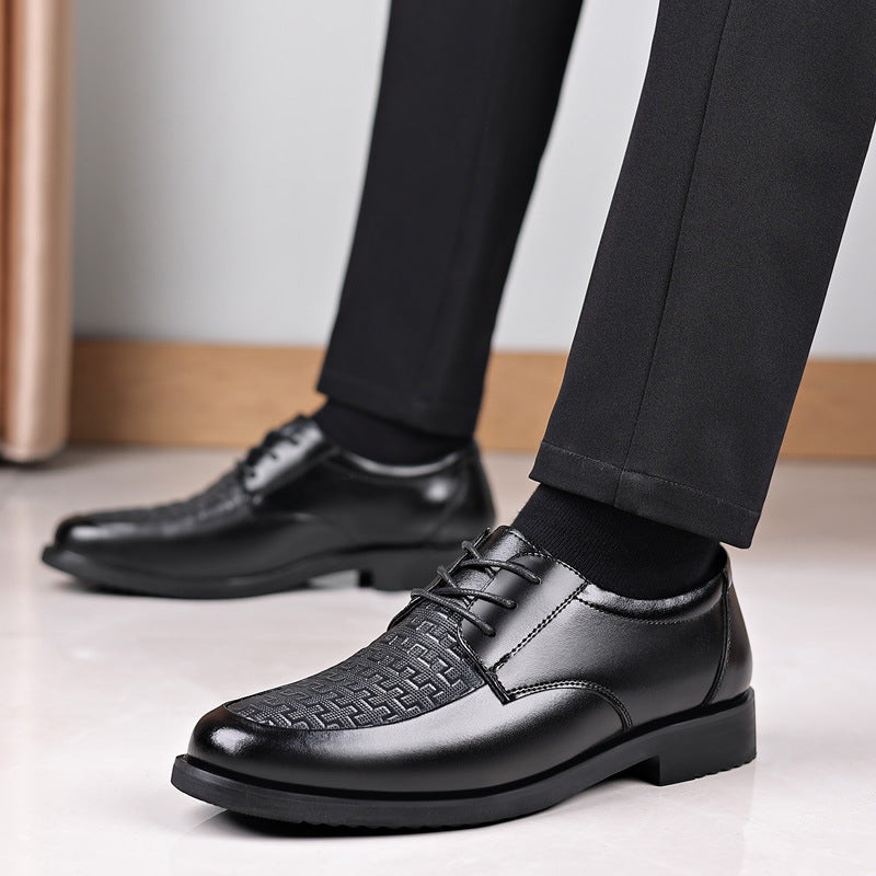 extra large size men's leather shoes spring men's shoes business formal casual breathable shoes groom