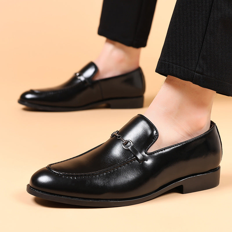 2025 Large Size Leather Shoes Men's New Business Formal Casual Shoes Men's British Korean Style Pointed Toe Large Size Shoes