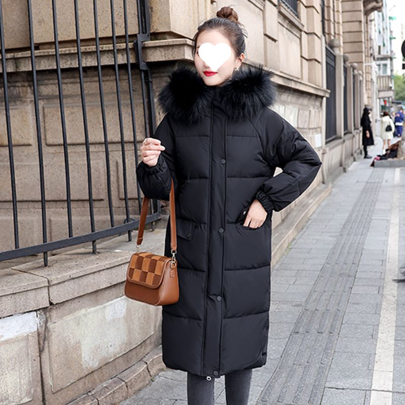 Women's Long Cotton Coat, Popular Style, Slimming, Petite Size, Trendy Ins Style, Winter 2025 New Women's Cotton Jacket