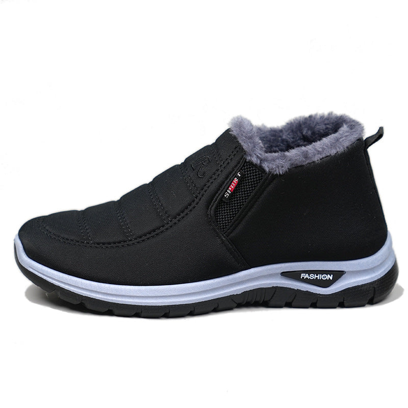 Winter New Cotton Boots Thickened Warm Boots Waterproof Non-slip Snow Boots for Men and Women Middle-aged Old Beijing Cotton Boots