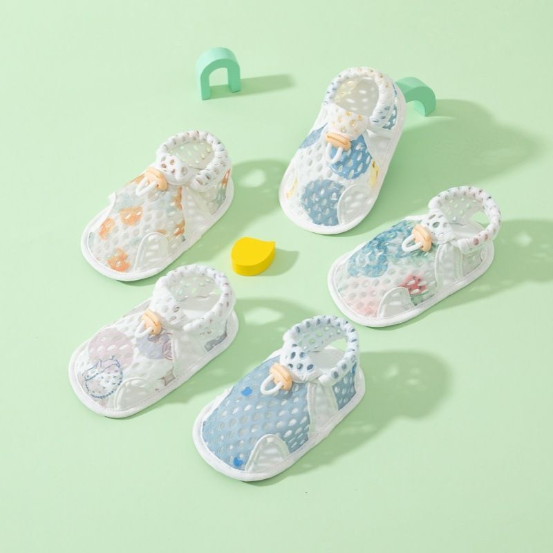 Baby summer sandals men and women toddler shoes 0-1 years old baby breathable single mesh shoes children soft bottom non-slip shoes