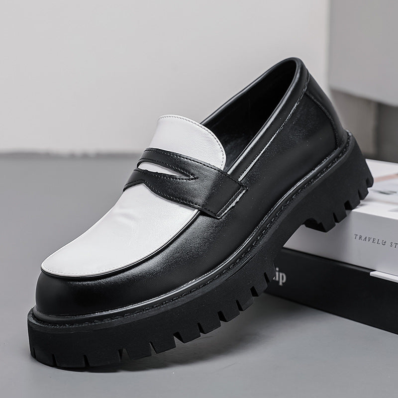 Men's Loafers Cross-Border 46 Large Size New Casual Shoes Fashionable Men's British Style Slip-On Business Formal Leather Shoes