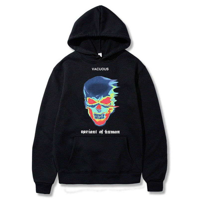 [Cross-border European Code] Skeleton Thermal Imaging Graphic Print Hoodie
