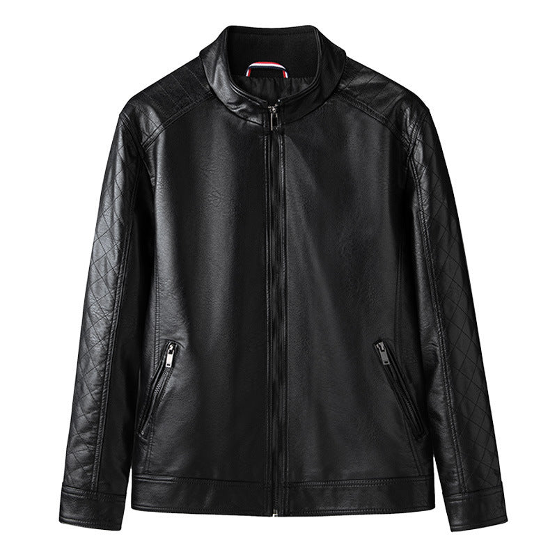 Foreign Trade Leather Clothing Men's Motorcycle Leather Clothing Casual Autumn and Winter New Leather Jacket Youth Motorcycle PU Jacket Casual Men