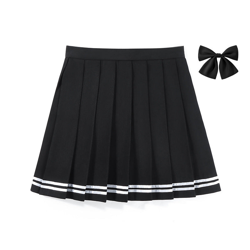 High Waist Pleated Skirt Pleated Skirt Class Uniform Performance Chorus Men and Women Short Skirt