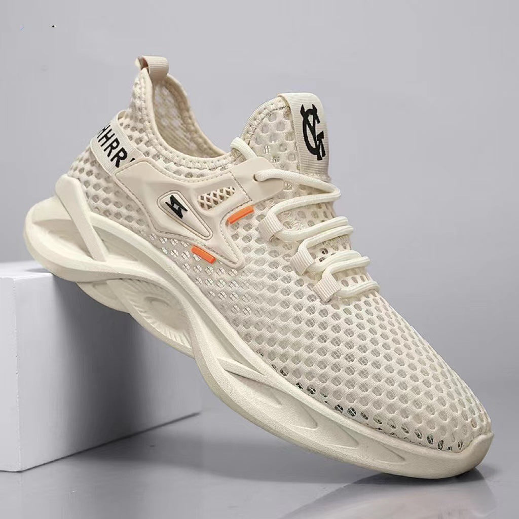 Autumn New Cross-Border Mesh Men's Sneakers, Lightweight Breathable Low-Top Casual Shoes, Water Shoes