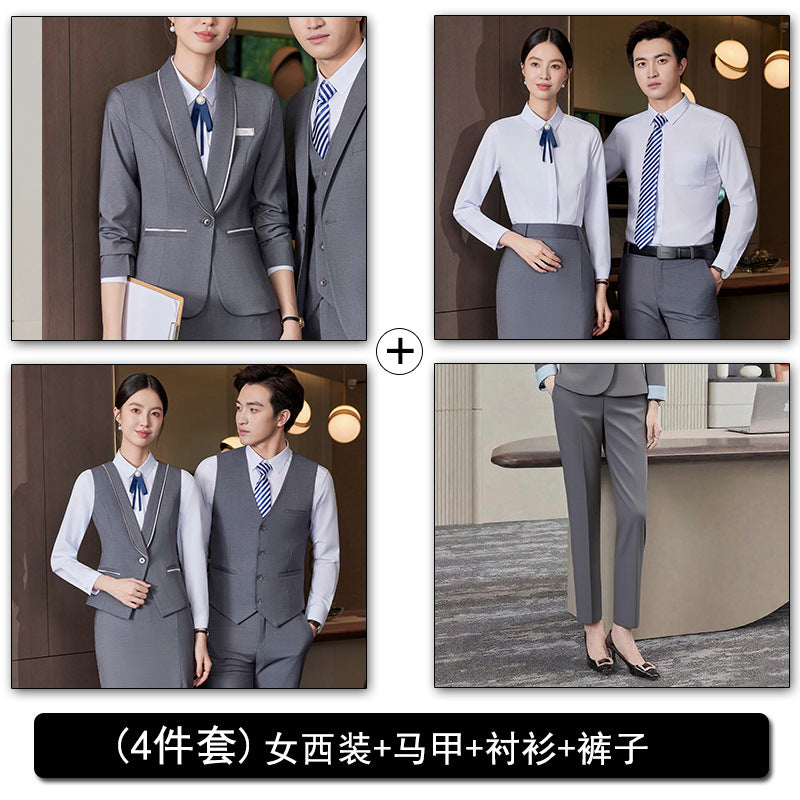 Professional Vest Suit Suit Female Property Jewelry Hotel Ktv Front Desk Receptionist Beautician Work Clothes