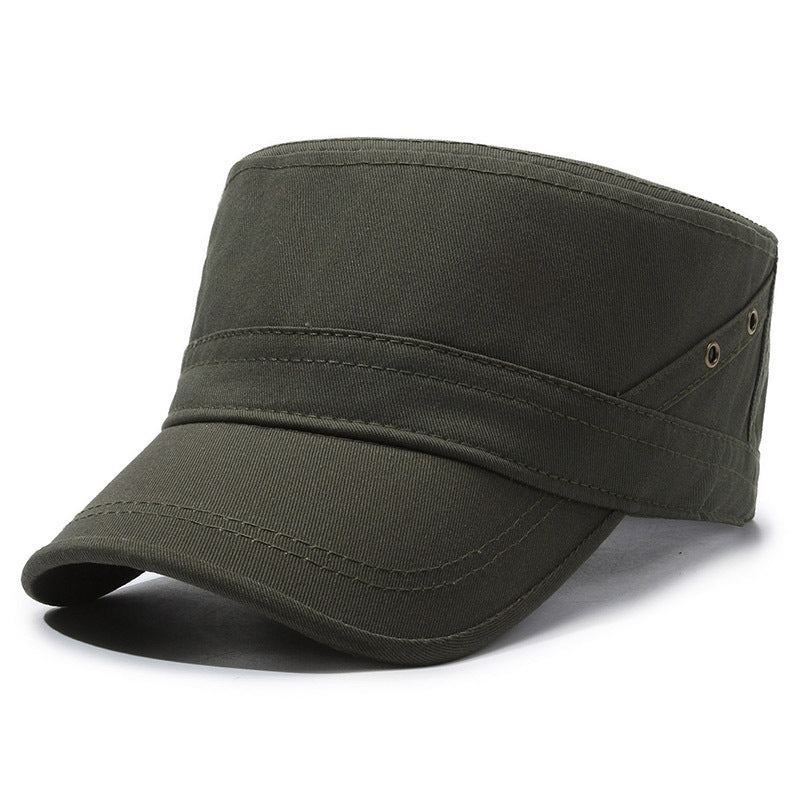 Hat Men's Single Hat Flat Top Hat Single Hat Men's Middle-aged Sun Hat Spring and Autumn Sun Hat Men's Casual Hat