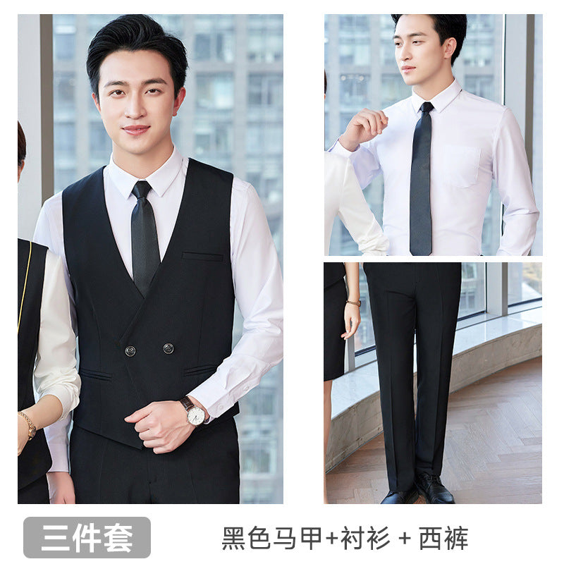 Professional vest suit female spring and summer stewardess uniform sales department hotel front desk jewelry shop beautician overalls