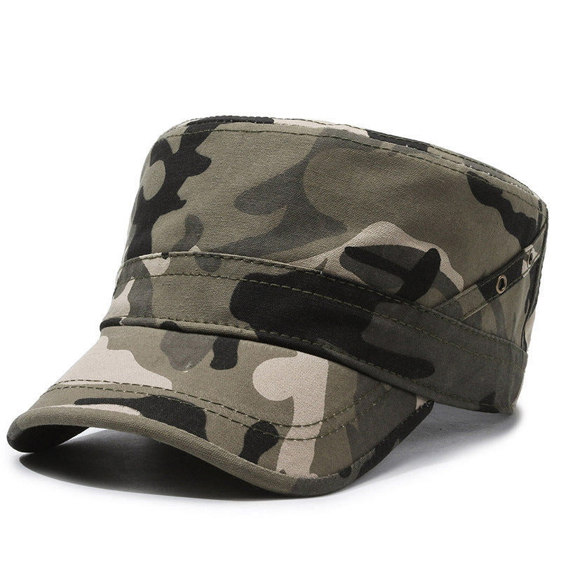 Hat Men's Single Hat Flat Top Hat Single Hat Men's Middle-aged Sun Hat Spring and Autumn Sun Hat Men's Casual Hat