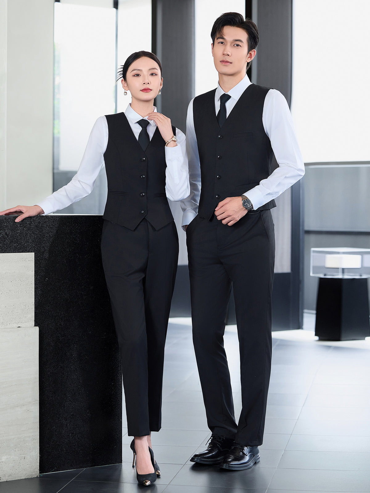 High-End Suit Suits for Men and Women, Professional Formal Wear, 4S Store Real Estate Property Workwear, Blue Suit Suits, Work Clothes