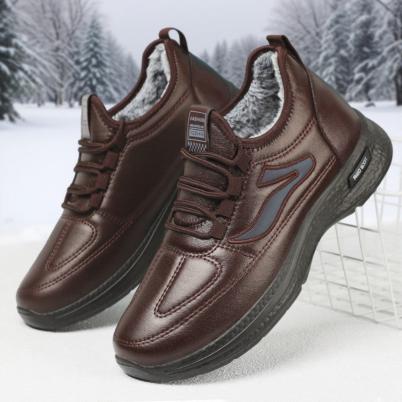 Cotton Shoes New Style Polyurethane Cold-Proof Men's Shoes Plus Velvet Thickened Short Boots Warm Outdoor Cotton Boots Cross-Border Wholesale Snow Boots