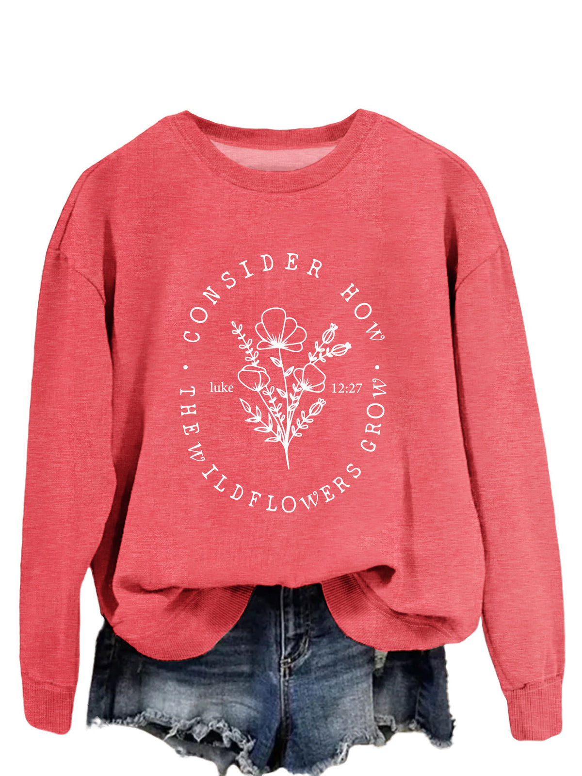 Amazon Fashion Top Consider How the Wildflowers Plaid Pullover Women's Sweatshirt New Style