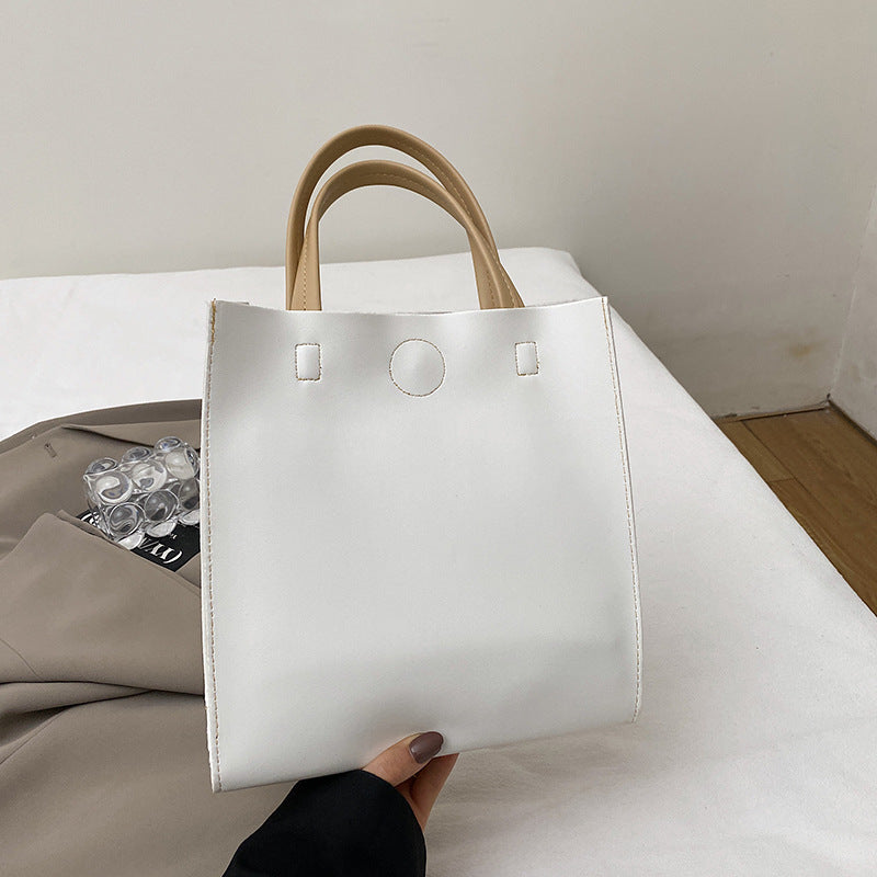 Popular Large Capacity Women's Bag Simple Western Style Trendy Commuter Handbag Texted Handbag Niche Tote Bag for Women