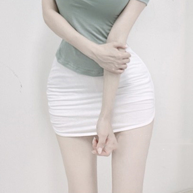 Spring and Summer New Style Slim Fit Sports Casual Contrasting Color Border Anti-Glare Hip-Covering Half-Length Pants and Skirts for Women