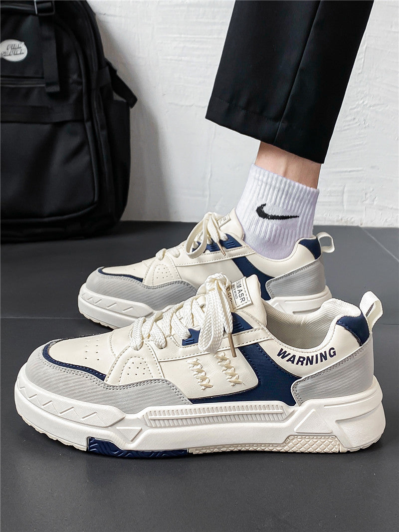 Men's Shoes Autumn Casual Design Niche Sneakers Youth Sports Thick-Soled Heightening Canvas Trendy Shoes