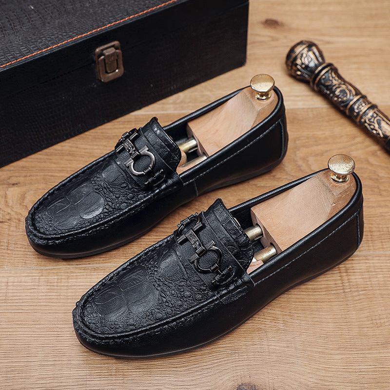 Explosions bean shoes men's 2025 new pedal lazy loafers high-end men's shoes cross-border live a generation of hair