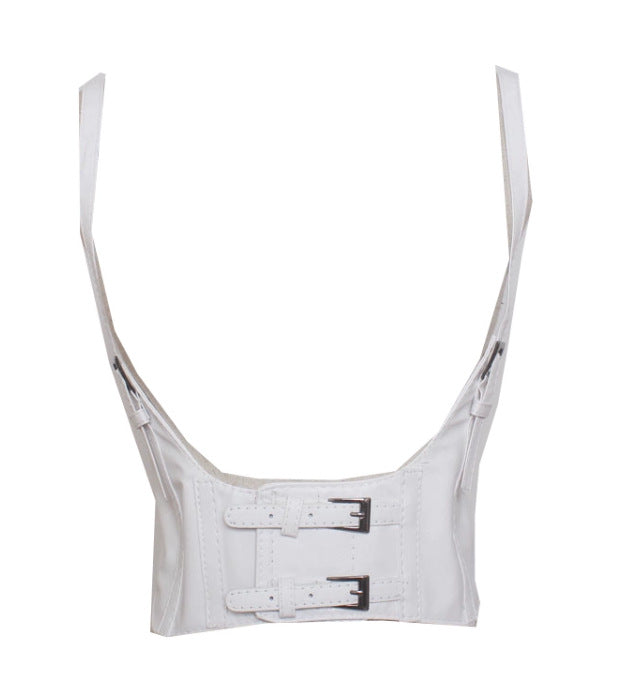 All-match decorative vest strap elastic wide belt women's leather vest camisole waist seal lolita