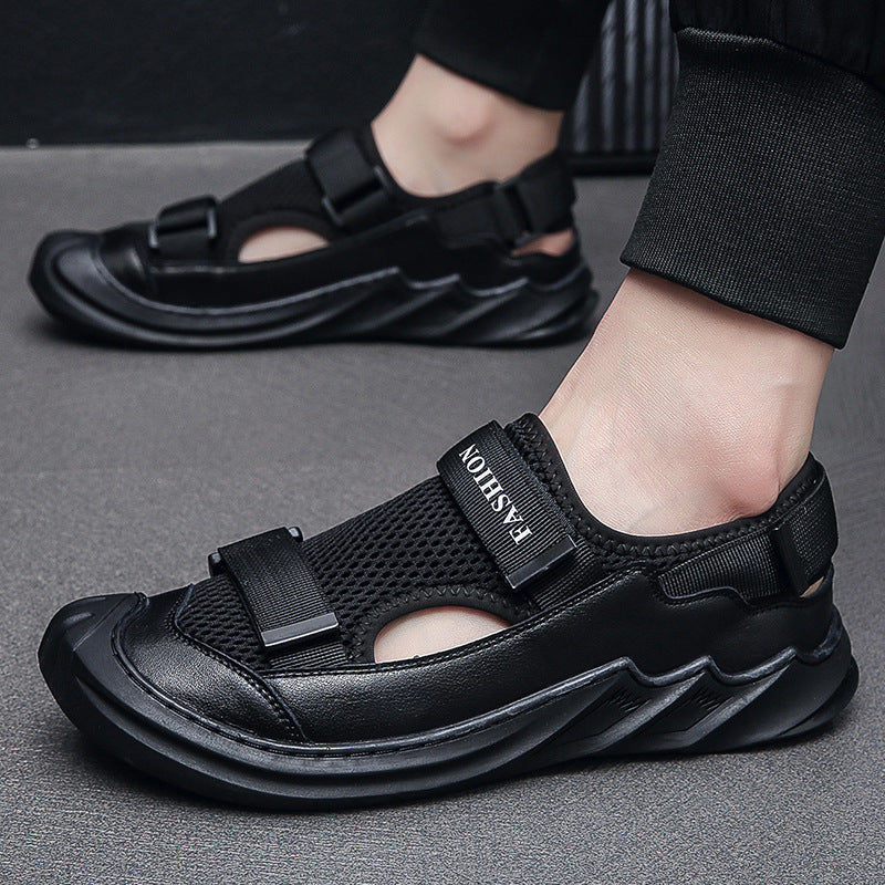 Men's Sandals Soft Sole 2023 Summer New Style Vietnam Roman Beach Shoes Baotou Breathable Outdoor Casual Shoes Trend