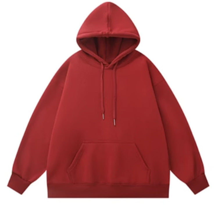 Small fleece-lined Thickened Loose Hoodie Customized Student Joker Hoodie Casual Fashion