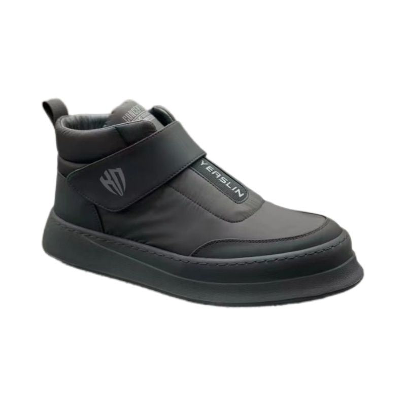 Snow Boots Men's Simple Outdoor Shock Absorption Cushioning Non-slip Casual Large Cotton Shoes Winter Three-proof Cloth fleece-lined Anti-freeze Boots
