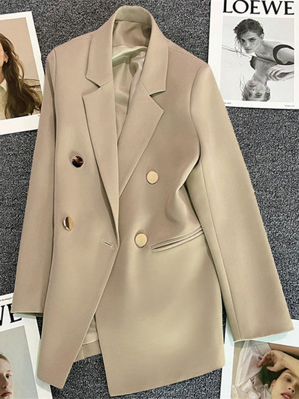 Cross-border Popular Small Suit Commuter plus size Metal Buckle Suit Women Jacket Amazon Women Loose Casual Jacket