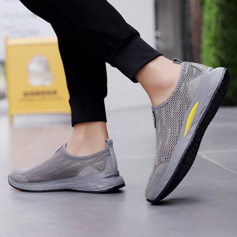 Lightweight One-piece Mesh Running Shoes Men's Summer New Flying Weaving Autumn Breathable Sneakers Men's Shoes