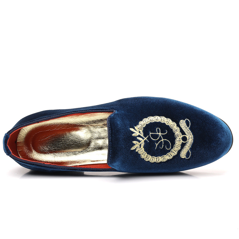 New Style Slip-on Lazy Bean Shoes Fashion Trendy plus size Loafers Men's British Point-toe Casual Leather Shoes