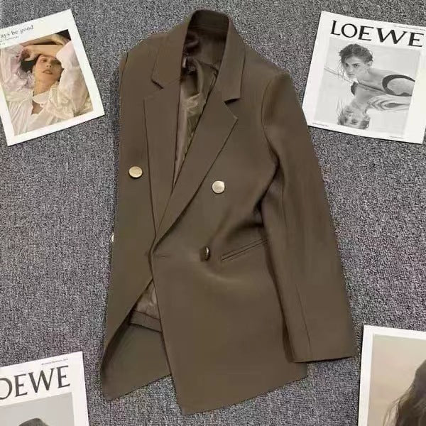 Cross-border Popular Small Suit Commuter plus size Metal Buckle Suit Women Jacket Amazon Women Loose Casual Jacket
