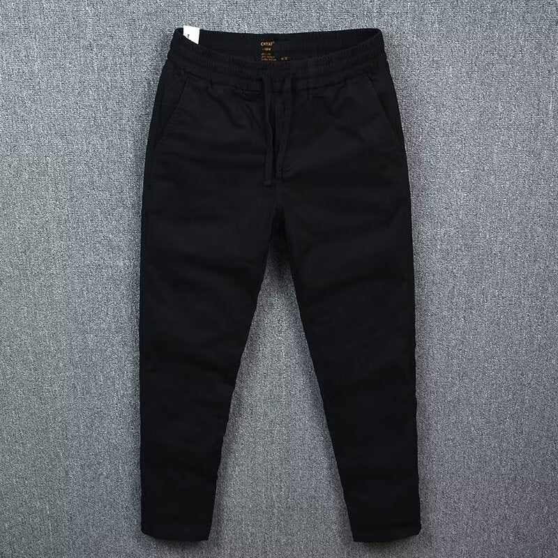Autumn Boys All-match Teenager Trendy Brand Casual Pants Solid Color Korean Style Simple High Street Handsome Stretch Breathable Trousers
