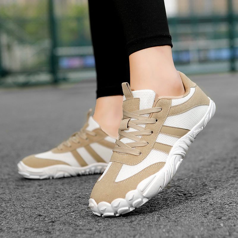 Factory Outlet Flying Woven Wide Shoe Last Barefoot Shoes Soft Sole Non-slip Indoor Fitness Shoes Couple Flat Foot Sports Casual Shoes