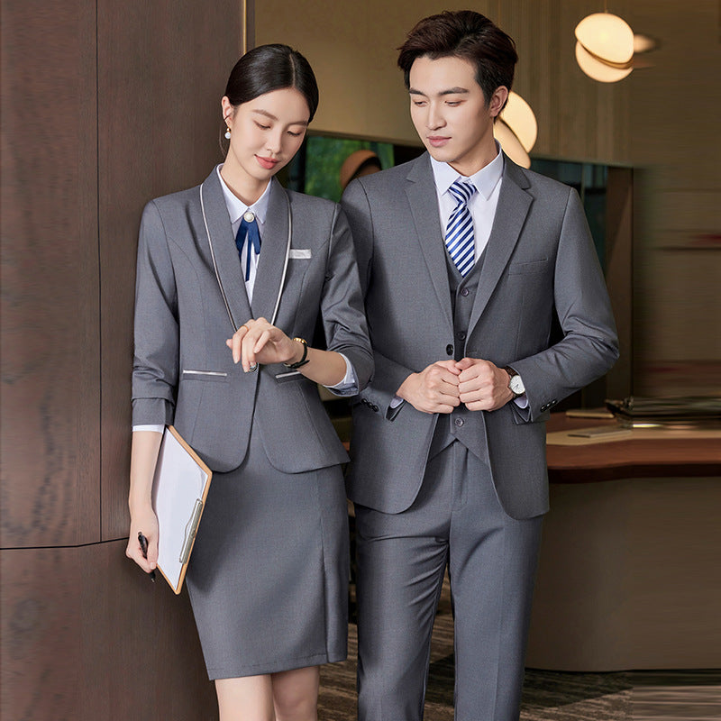 Professional Vest Suit Suit Female Property Jewelry Hotel Ktv Front Desk Receptionist Beautician Work Clothes