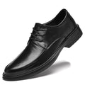 Leather shoes men's business formal wear genuine leather new men's casual British black trendy low-top bridegroom wedding shoes