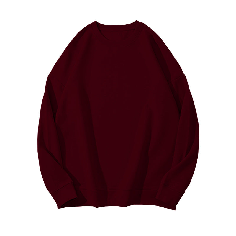 Solid Color Velvet Sweatshirt for Women in Autumn and Winter Korean Style Loose Casual Top T-Shirt Female Student Couple Outwear Bottoming Shirt